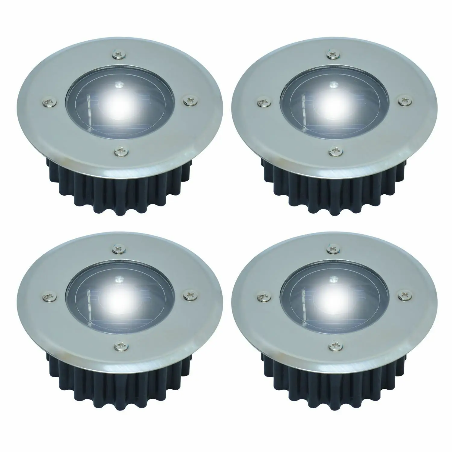 

4pcs/set Solar Power Buried Stair Light Under Ground Lamp Outdoor Path Way Garden Decor Floor Lawn Lamp Waterproof Footlight