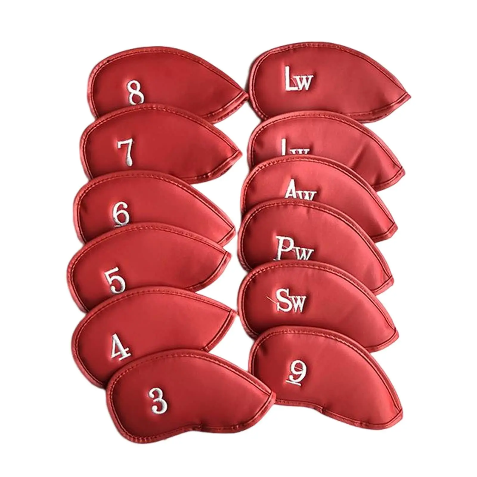

12Pcs PU Leather Golf Iron Headcover Set Golf Club Head Covers Protect Case for Golf Clubs Irons Fit All Brands Golfer Equipment
