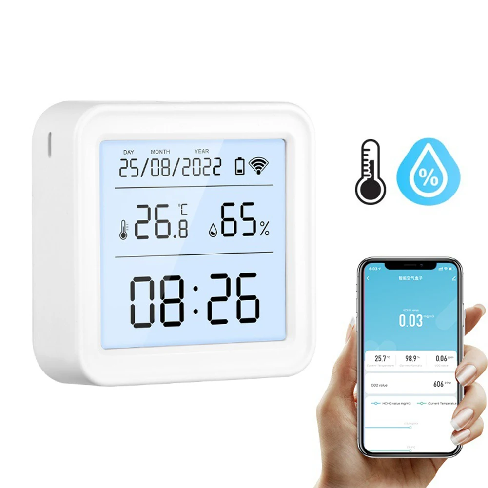 Для Tuya Smart WiFi термометр и гигрометр для мониторинга температуры в помещении с