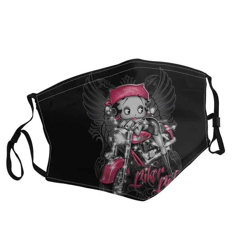 

Anime Movies Boop Bettys Mask Anti Dust Breathable Cartoon Face Mask Protection Cover Men Respirator Mouth-Muffle