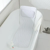 non slip bathtub mat suction cup bath tub pillow long spa pillows neck cushion hangable bathroom accessories