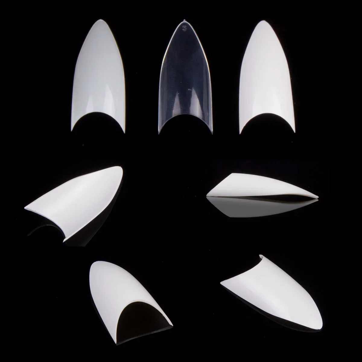 Короткие накладные ногти-полушпильки XS 500 шт. 10 размеров ногти маникюрный пресс