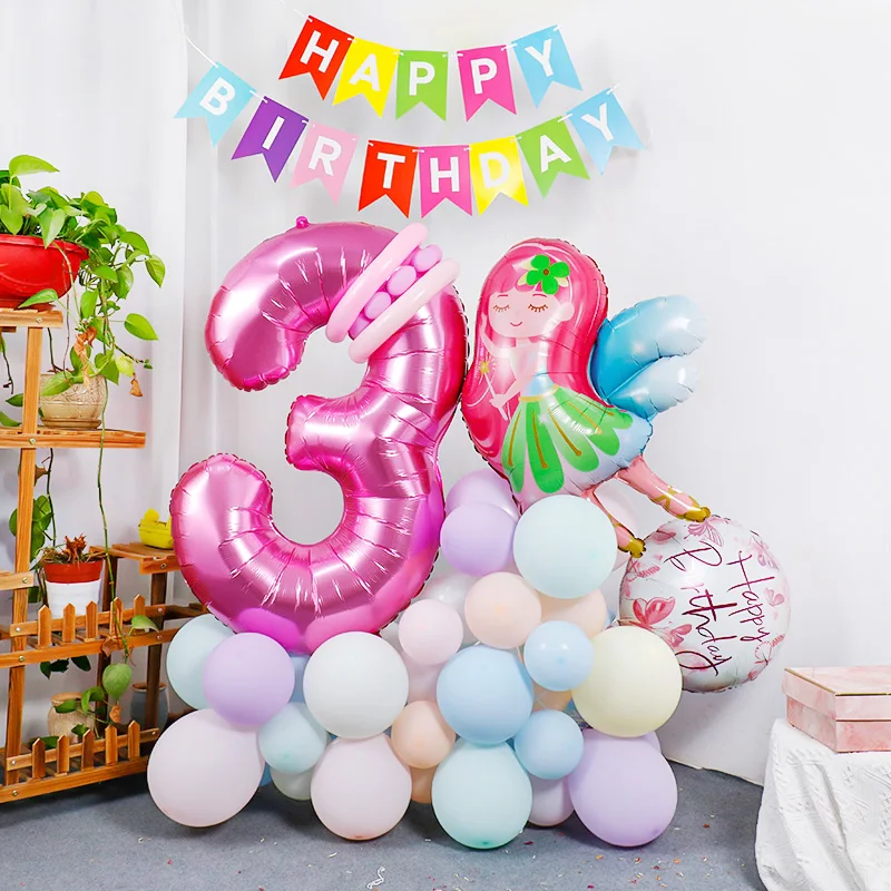 

53Pcs Macaron Balloon Little fairy Girls Birthday Party Decorations for Kids Girl Baby Shower Fairy Garden Themed Party Supplies