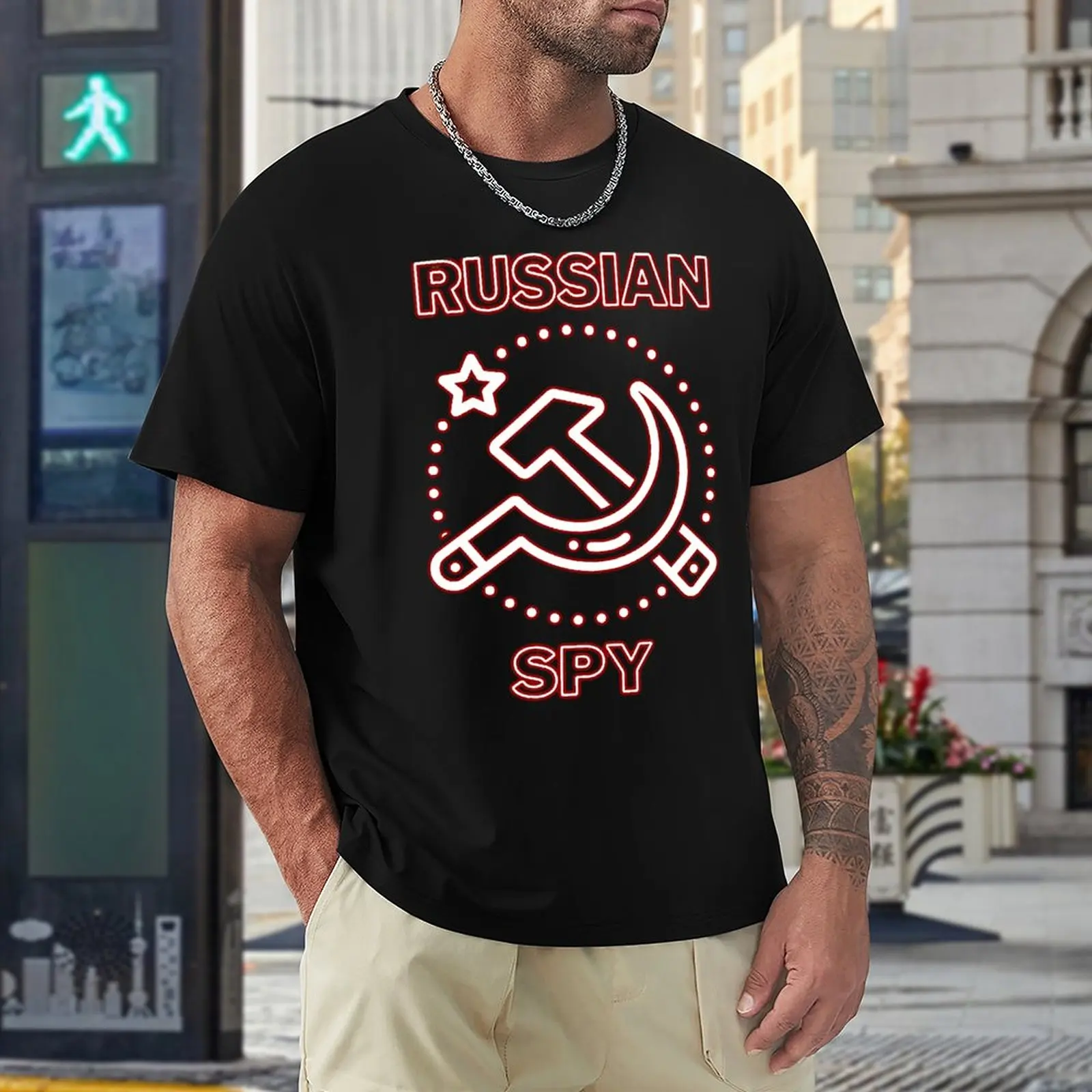 

T-shirts Russian Spy Political Satire Russia Totally Not A Cute Home USA Size High Quality