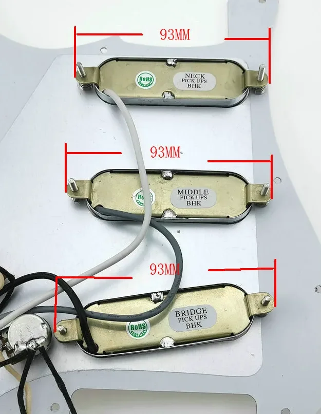 Custom Loaded ST Pickguard London Vintage Mini Tri-Sonic Chrome Pickups 6 Single Cut Switch 1 комплект жгутов проводов для