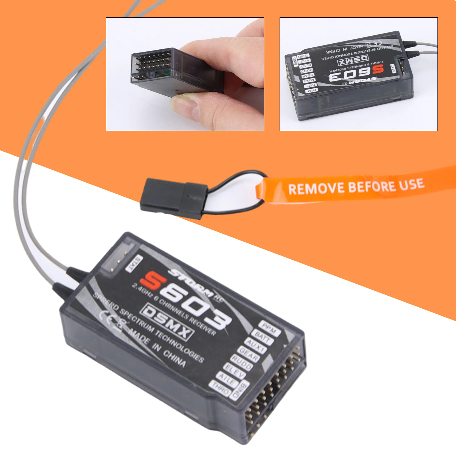 

DSMX AR6210 2.4GHz 6 Channel MKron DSM2 S603 RC Receiver for Transmitter Spektrum DX6i DX7 DX8 JR DSX7 DSX9 Transmitter