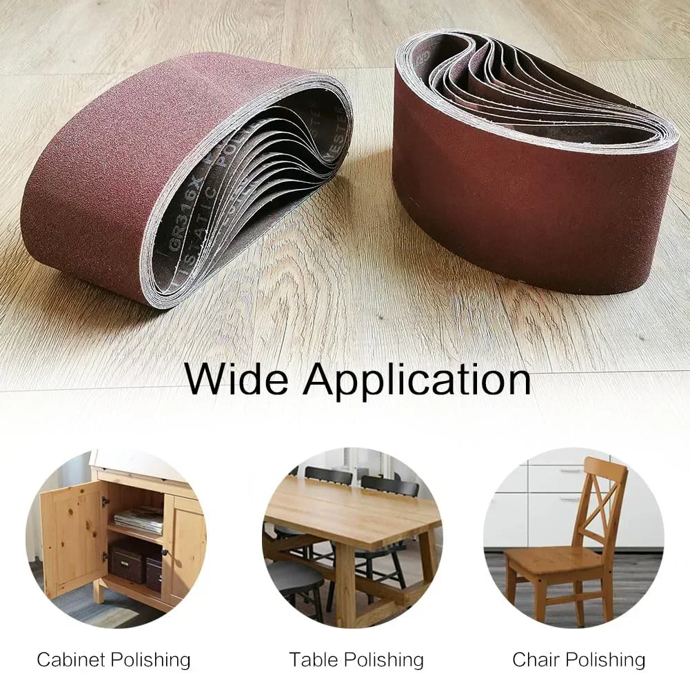 20 шт. ленточные шлифовальные ленты 40/80/120/150/180/240/320 Grits