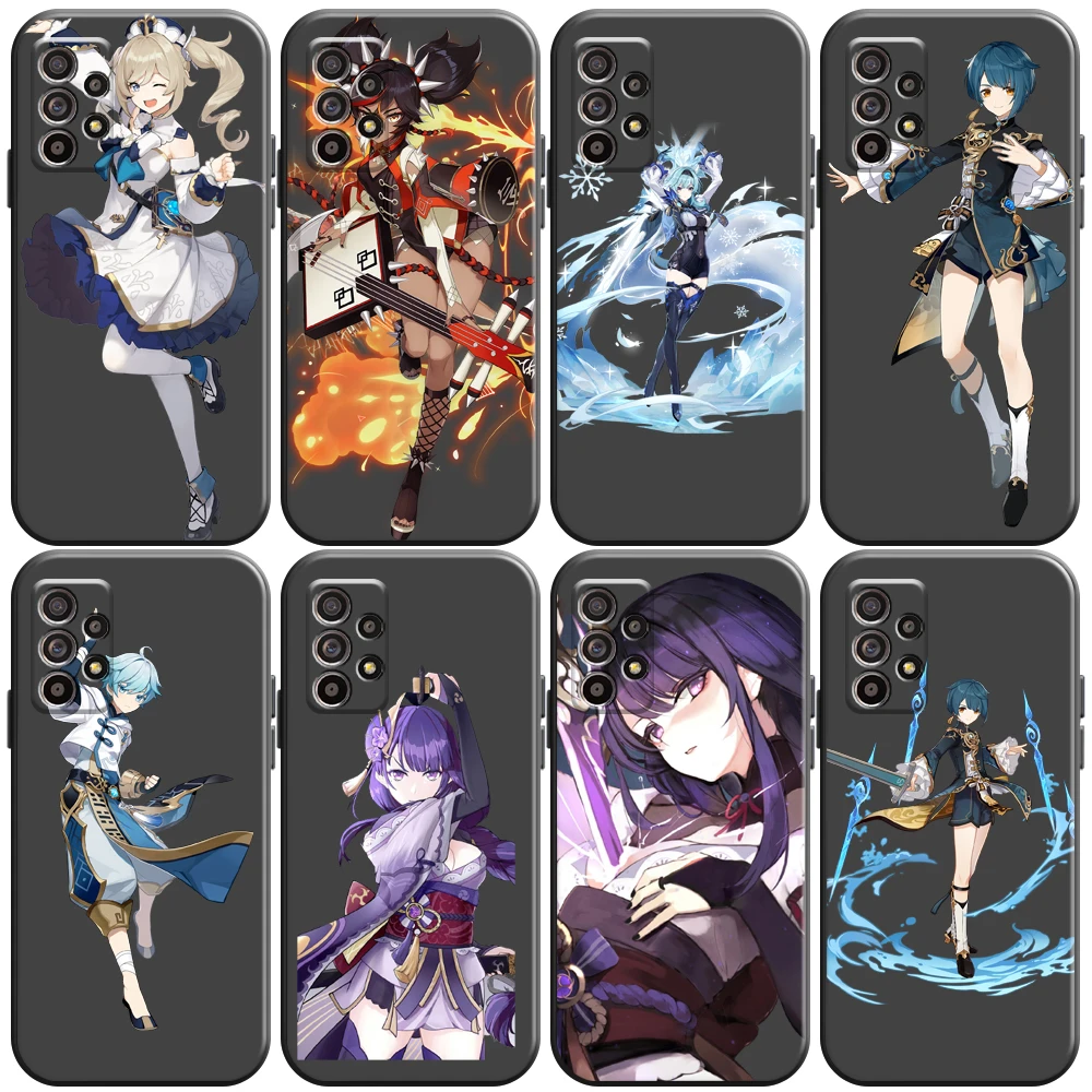 

Genshin Impact Project Game Phone Case For Samsung Galaxy S8 S8 PLus S9 S9 Plus S10 S10E S10 Lite Plus 5G Liquid Silicon