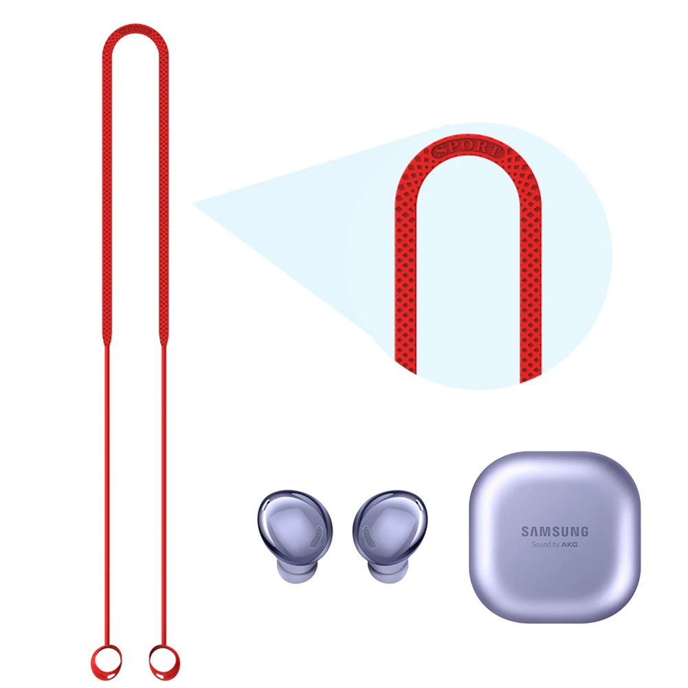 

Bluetooth Earphone Anti-lost Silicone Lanyard For Galaxy Buds Pro Anti Lost Strap Silicone String Rope Cable
