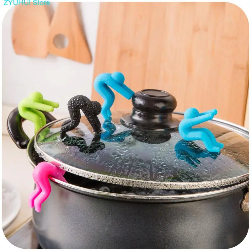 

2pcs/lot Cooking Tools Creative Raising Pot Cover Silicone Spill-proof Anti-overflowing Tools Kitchen Accessory