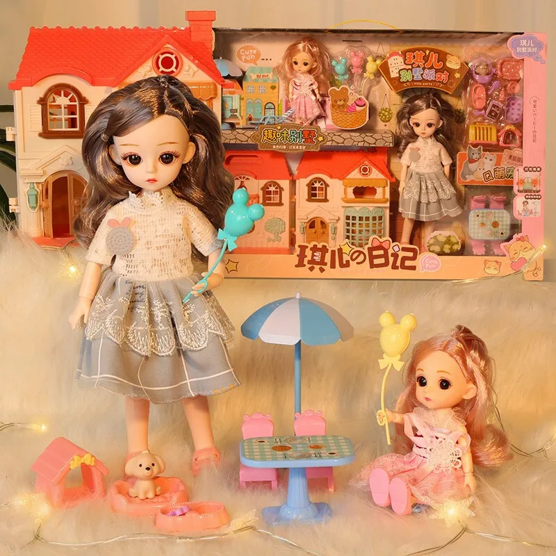 

Набор кукол Барби для детей 3-6-8 лет, игрушка для девочек, кукла принцессы, игровой домик на день рождения, новый год, изысканный подарок