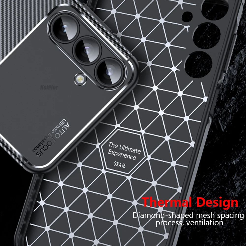 Фото Чехол A16 из углеродного волокна для Samsung Galaxy A16, чехол для телефона, роскошный мягкий тонкий силиконовый чехол из ТПУ для Samsung ga16, Обложка, чехлы №3