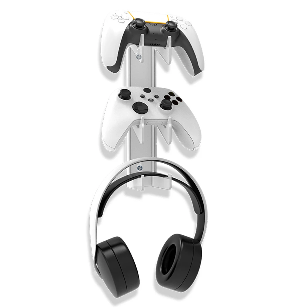 

Настенная акриловая подставка для гарнитуры, держатель для игрового контроллера, компактный держатель для геймпада, универсальное настенное крепление для PS4, Xbox