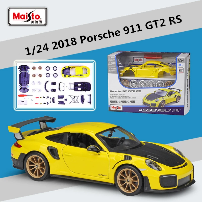 

Maisto 1:24 Porsche 911 GT2 RS Assembly Version Alloy Car Model Diecast Metal Toy Car Model Simulation Collection Children Gift