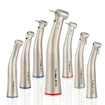 NSK Ti Max X95L contraangulo Dental 1:5 Increasing Speed Handpiece Against Contra Angle LED Optic Fiber Quattro Spray Red Rings