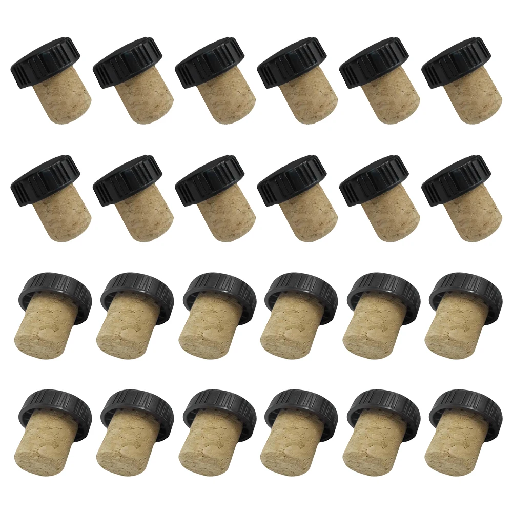 

24pcs T Shaped Wine Stopper Cap Replacement Parts Sealing Reusable Beverage Bar Tasting Cork Plugs Beer Durable For Bottles