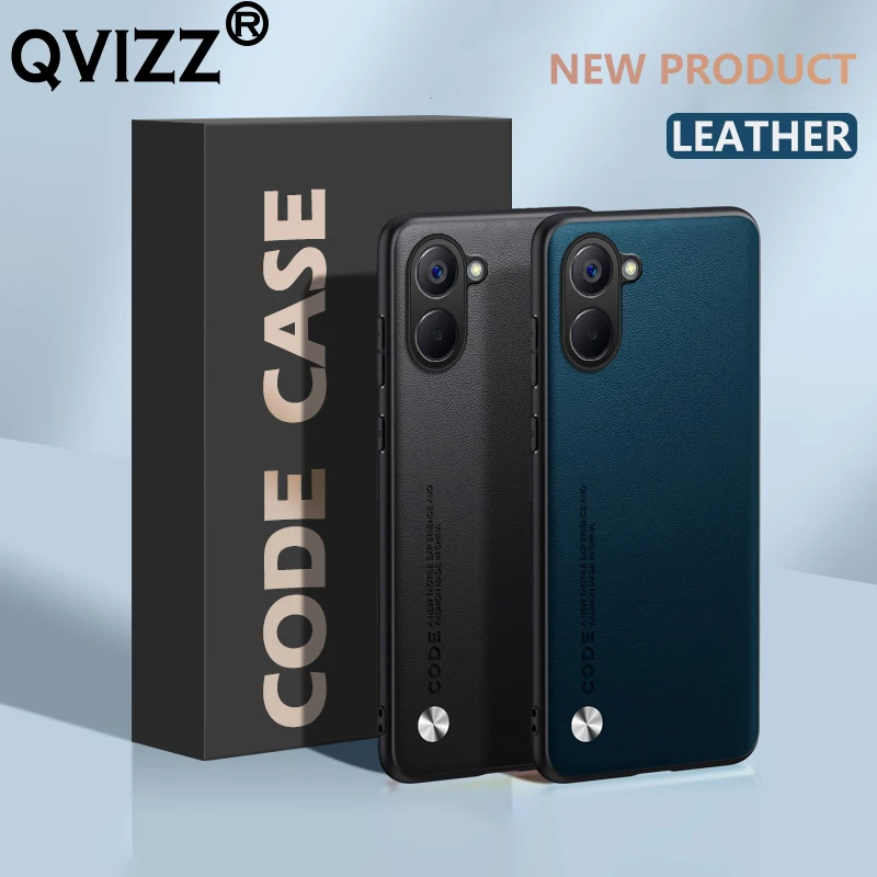 

Luxury Leather Case for OPPO Realme V30 RealmeV30 Carbon Fiber Shockproof Soft Silicone Edges Hard Phone Cover for OPPORealmeV30