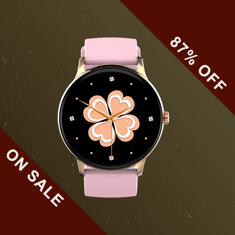 

2023 Smartwatch for Female Women Full Touch Screen Fashion and Multiple Sports Mode Intelligent Wear Color Display Wristwatch