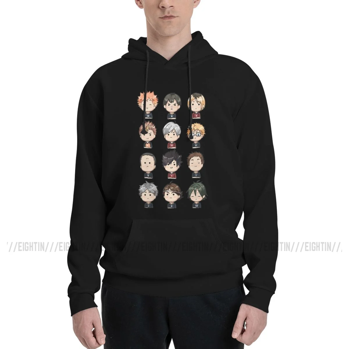 

Haikyuu Hoodies Men Women Fashion Karasuno Nekoma Sweatshirts Autumn Hooded Pullovers