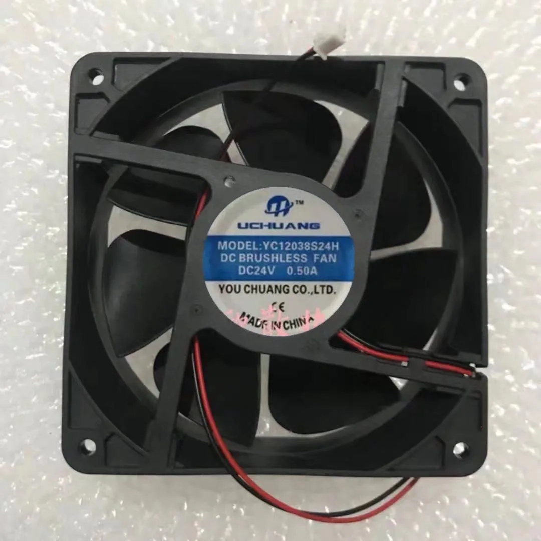 

UCHUANG YC12038S24H DC 24V 0.50A 120x120x38mm 2-Wire Server Cooling Fan