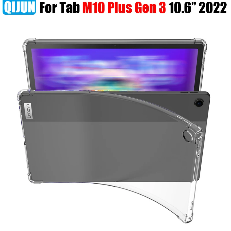 

Tablet case for Lenovo Tab M10 Plus Gen 3 10.6" 2022 Silicone soft shell Airbag cover Transparent protection fundas TB-125F 128F