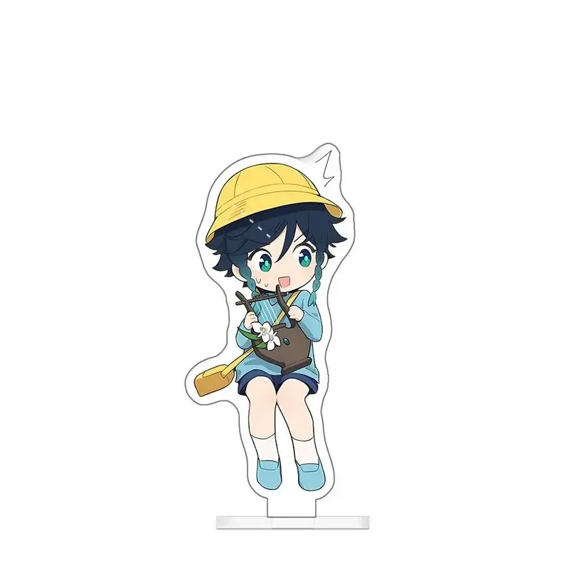 Акриловый брелок с аниме принтом Zhongli Arlecchino