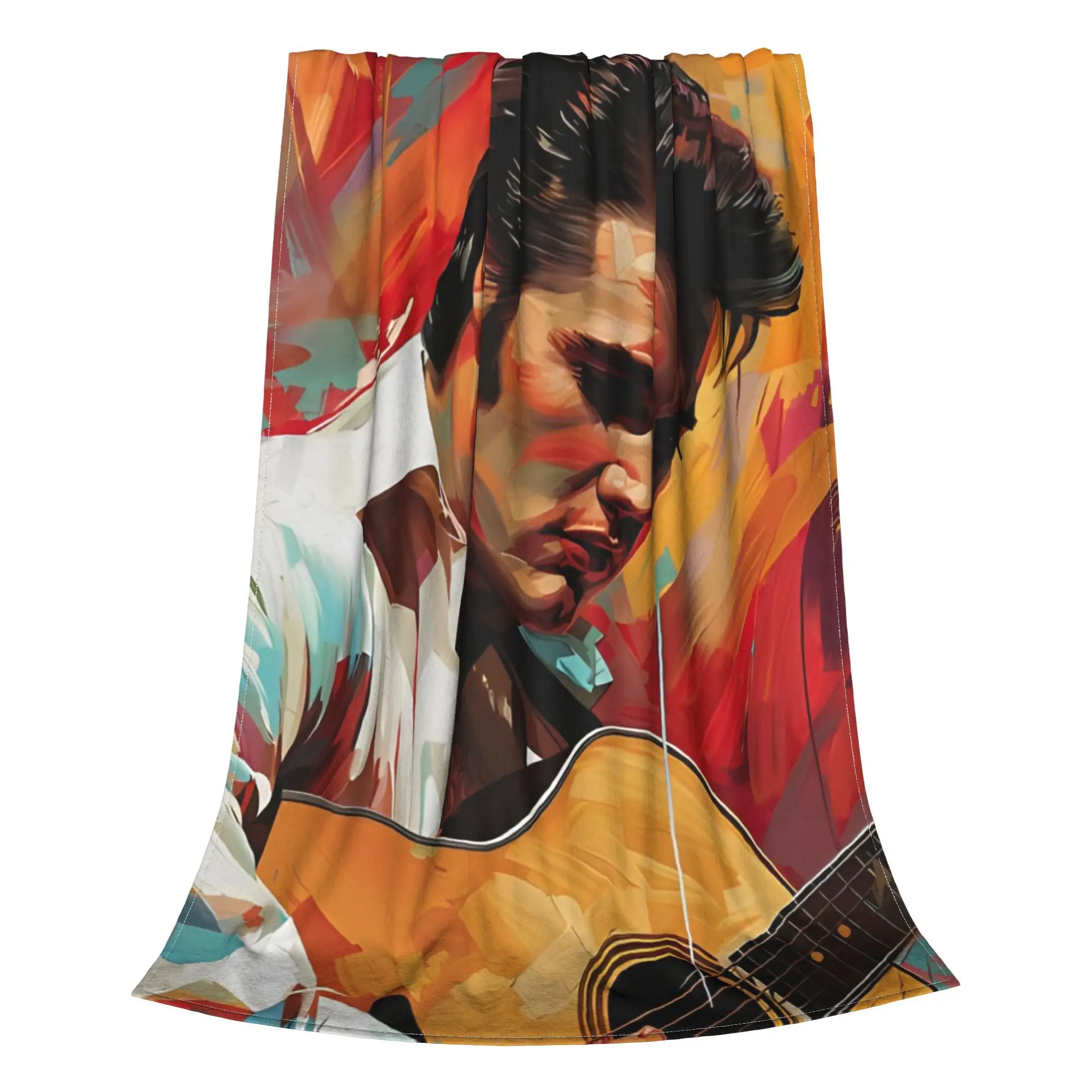 Мягкое одеяло E-Elvis Presley Legend Artwork фланелевое флисовое премиум-класса легкое крутое