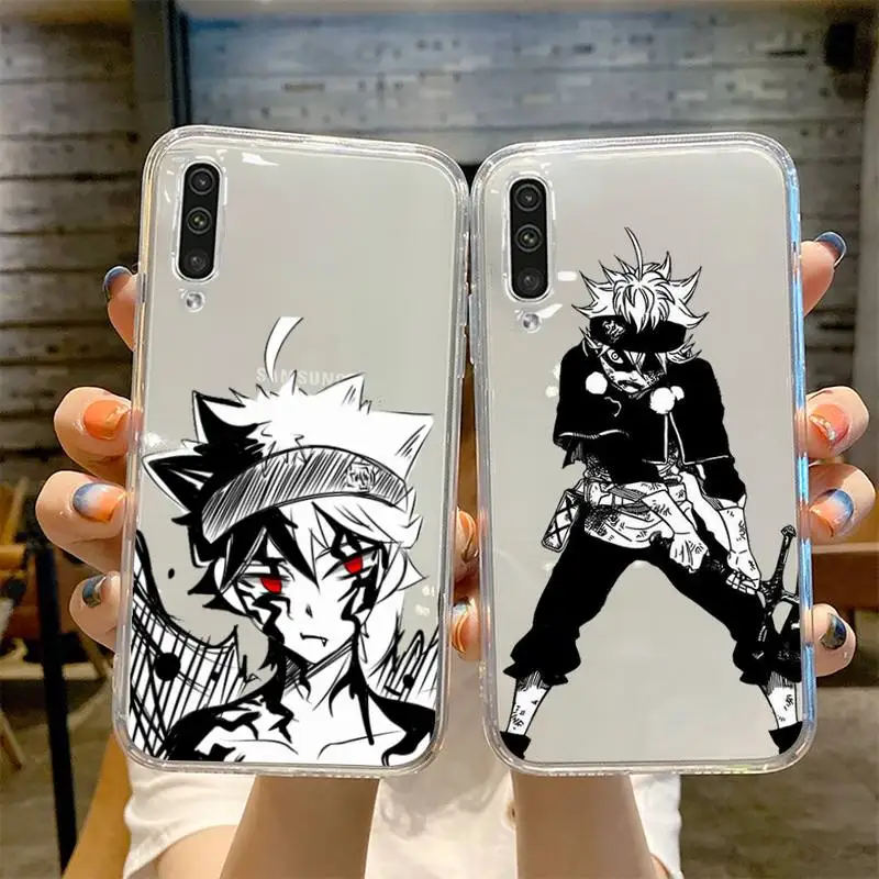 

Black Clover anime Phone Case Transparent For Samsung Galaxy A S 22 52 20 21 71 10 51 50 12 40 fe ultra plus
