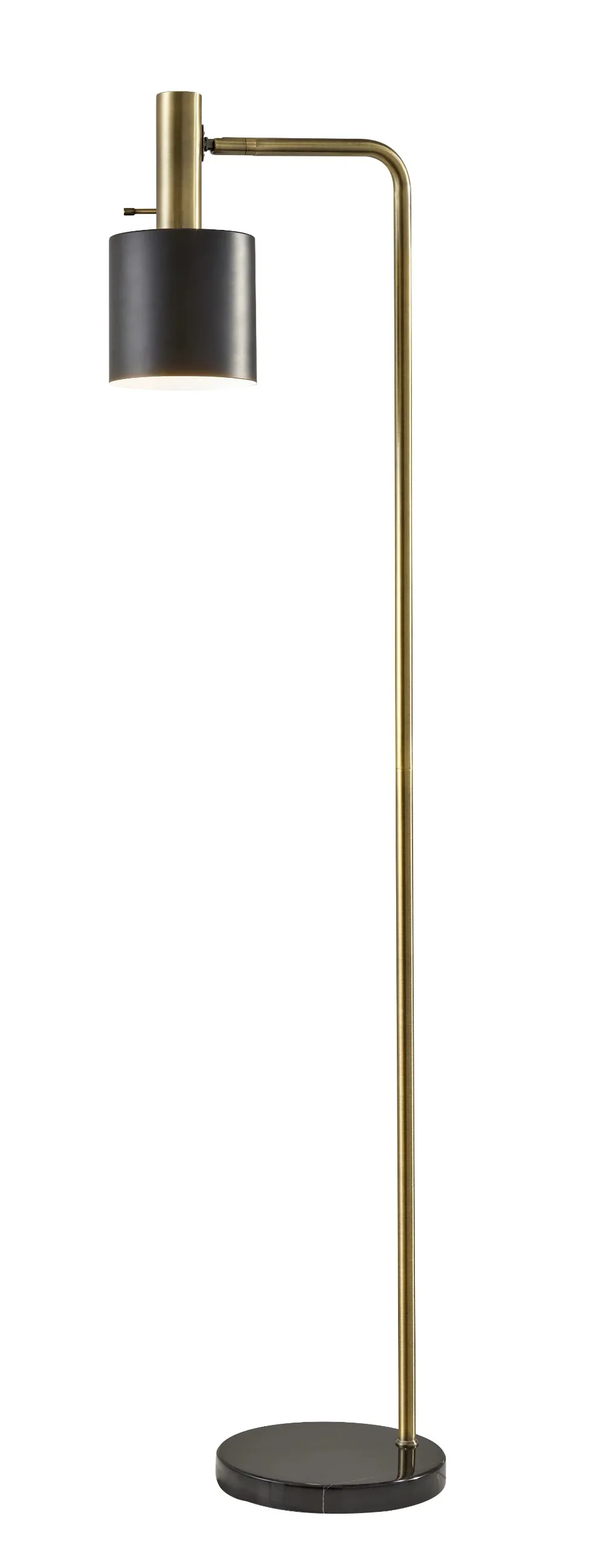 

Adesso Emmett Floor Lamp, Antique Brass and Black