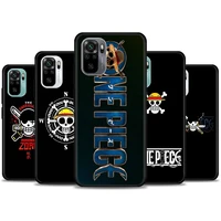 japanese anime one piece logo phone case for redmi 10 9 9a 9c 9i k20 k30 k40 plus note 10 11 pro soft case silicone
