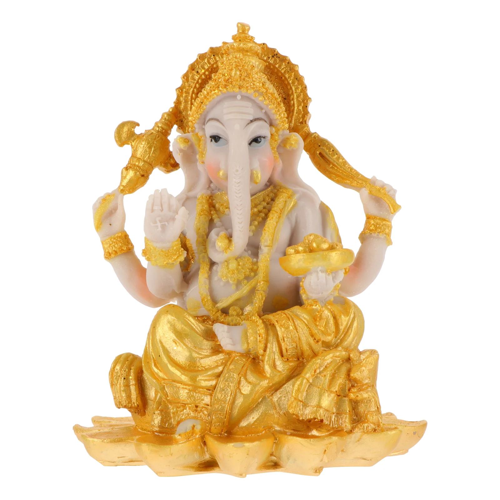 

Tabletop Ornament Ganesha Sculpture Ganesha Statue Creative Sculpture Resin Statue Ornament for Gift Temple