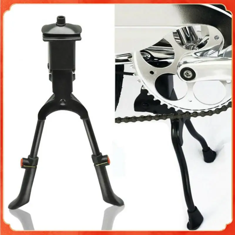 Stand Bike Center Mount Adjustable Mtb Bike Kick Stand Foot Brace Support Dual Leg Parking Racks