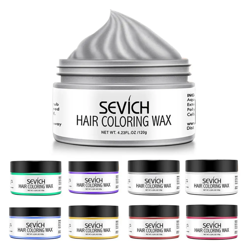 

Hot Sale 100g gray temporary hair color wax men diy One-time Paste Dye cream hair gel for hair coloring styling silver grey