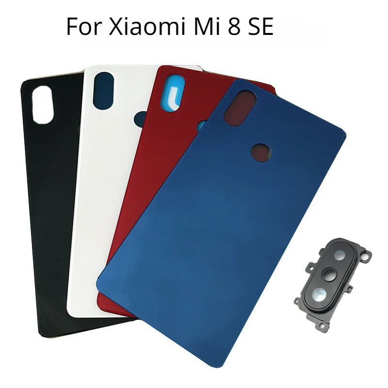 

Back Cover For Xiaomi Mi 8 SE Battery Cover Glass Rear Door Housing Case with Camera lens Replace Parts