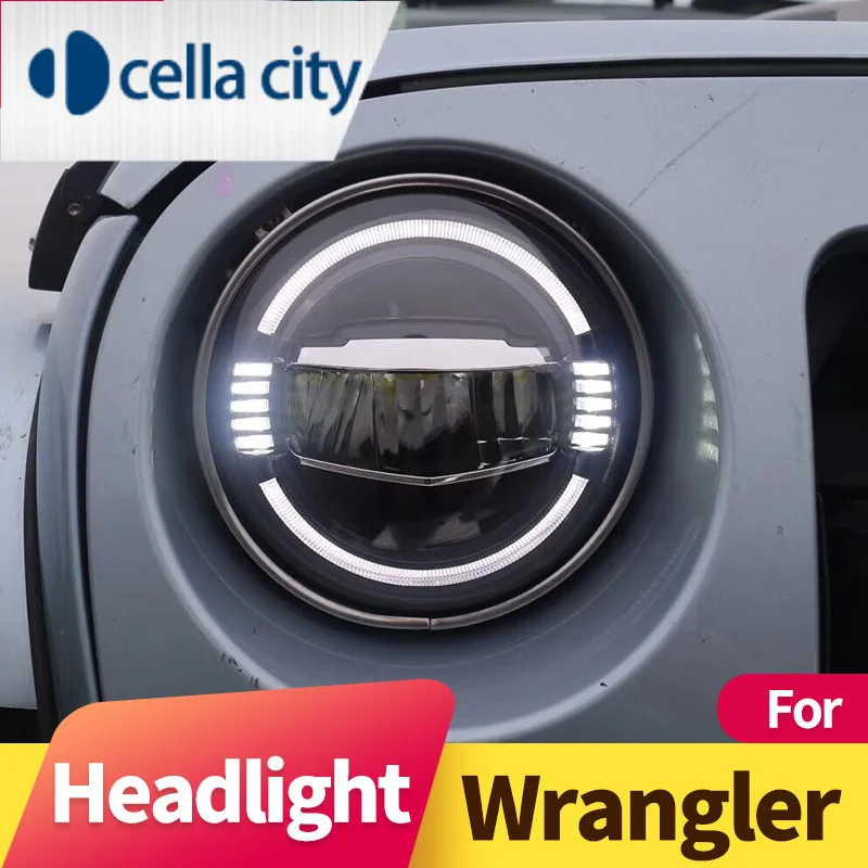 

Car Styling for Jeep Wrangler Headlights 2007-2017 LED Headlight Projector Lens DRL Animation Automotive Accessories