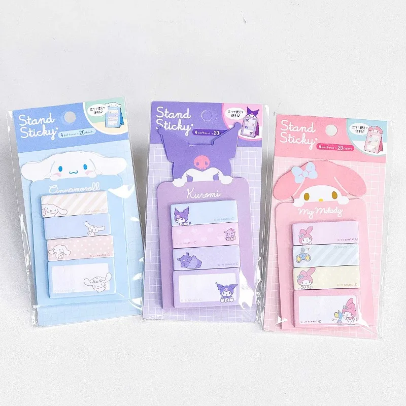 Фото Набор стикеров-закладок Sanrio Kawaii Kuromi Cinnamoroll My Melody для рабочего стола: индексные этикетки, блокнот для заметок, канцелярские товары для офиса и школы №3