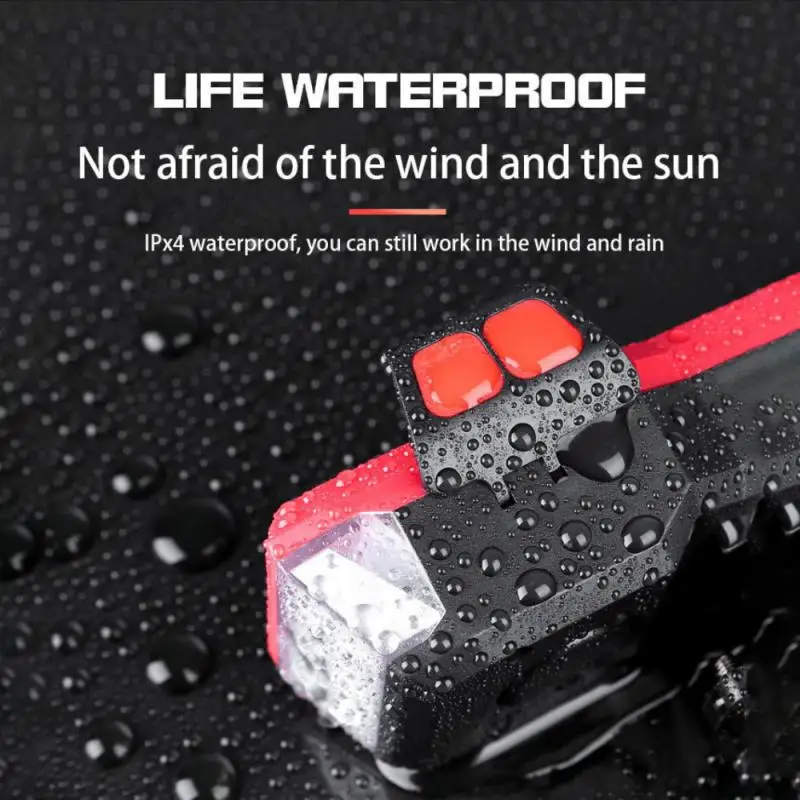 

Светильник фонарь 4 в 1, многофункциональная суперъяркая велосипедная фара с гудком и портативной батареей, зарядка через USB, велосипедные а...