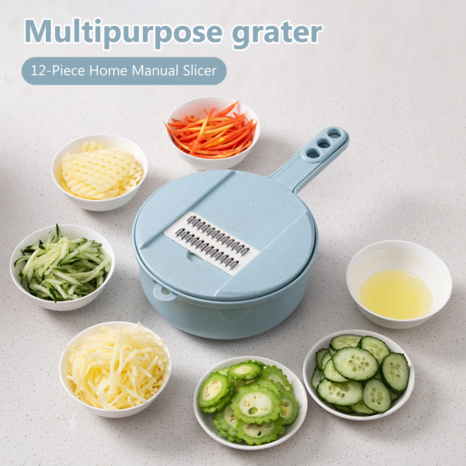 

Potato Strip Cucumber Slicer Rapid Shredder Kitchen Safe to Install Cutter for Baking Multi-function Chopper Durable Appliances