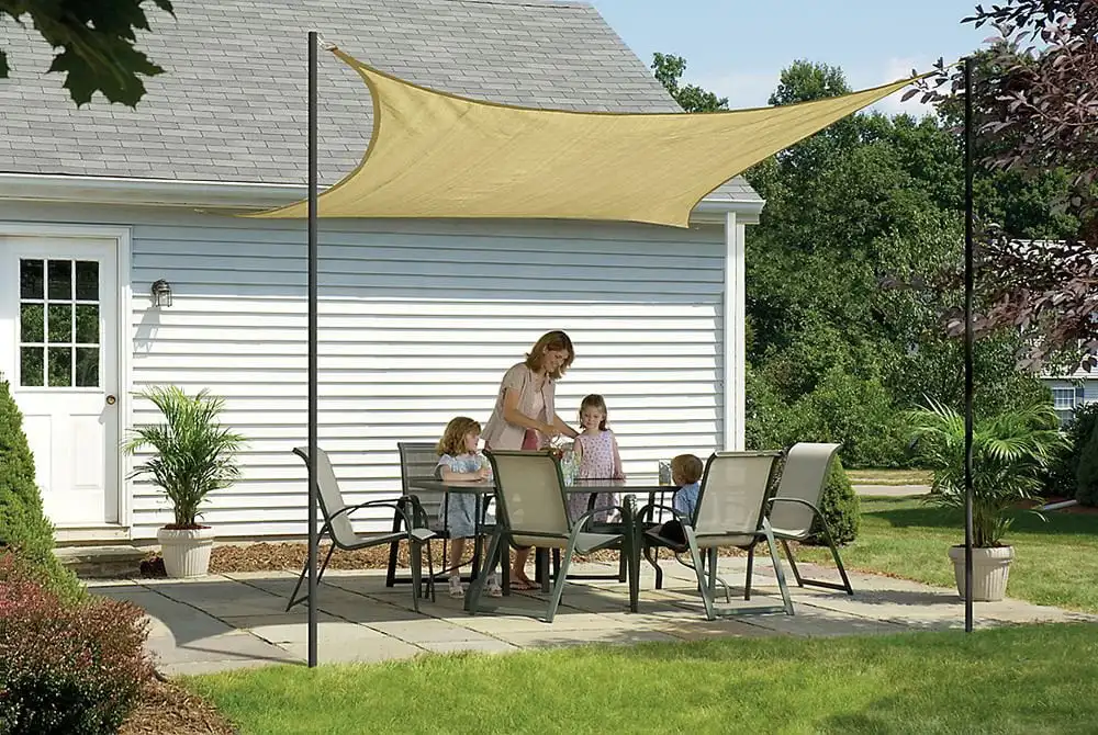 

Square Shade Sail, Fabric, 12 x 12 ft, Sand