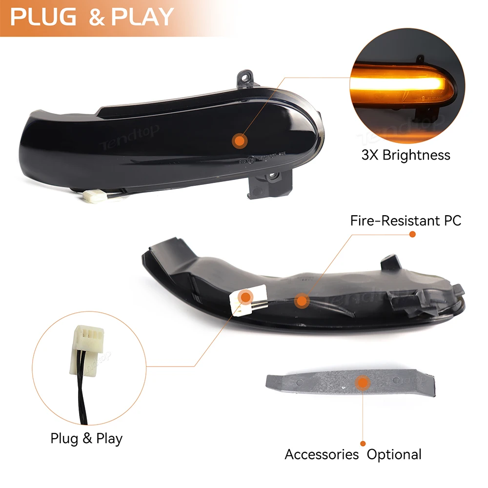 Динамический индикатор бокового зеркала мигалка светодиодный указатель