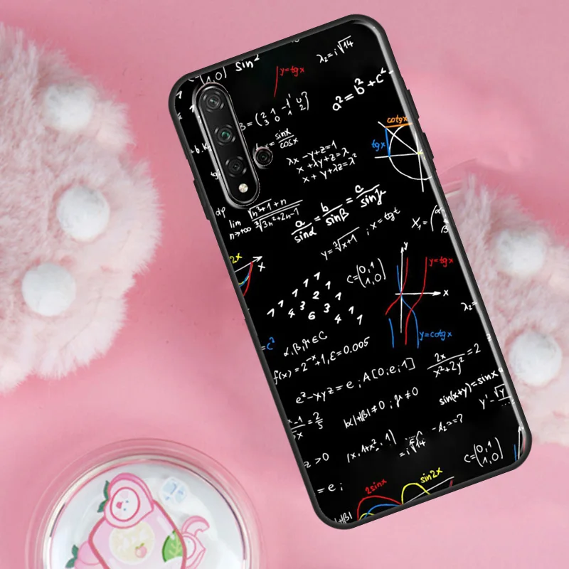 E mc2 формула Математика Смешные науки для Honor 50 чехол 8X 9X Huawei P20 P30 P40 Pro Mate 20 Lite P Smart 2019