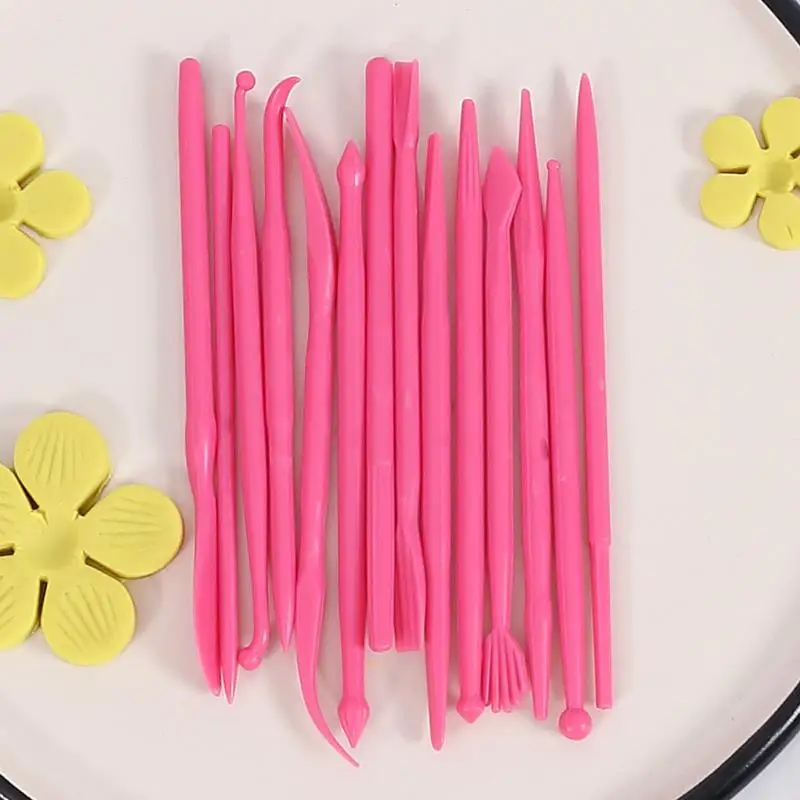 

14Pcs/Set Clay Sculpting Set Cake Decorating Tools Kit Plastic For DIY Polymer Modeling Clay Tool Playdough Shaping Accessories