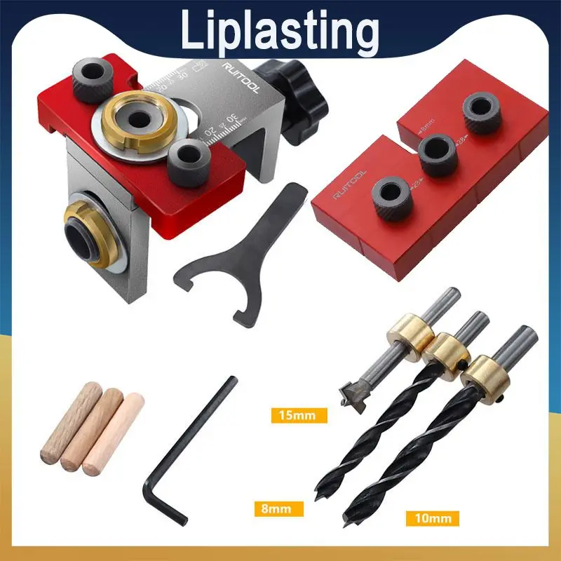 

Adjustable Positioning Punch Alufer Drilling Guide With 8/10/15mm Drill Bit 3 In 1 Locating Pin Clamp Punching Tool