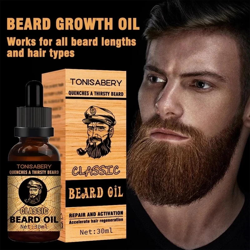 

Beard Growth Essential Oil Beard Thicker Anti Loss Hair Products Strengthen Follicles Nourish Beard Grooming Treatment for Men