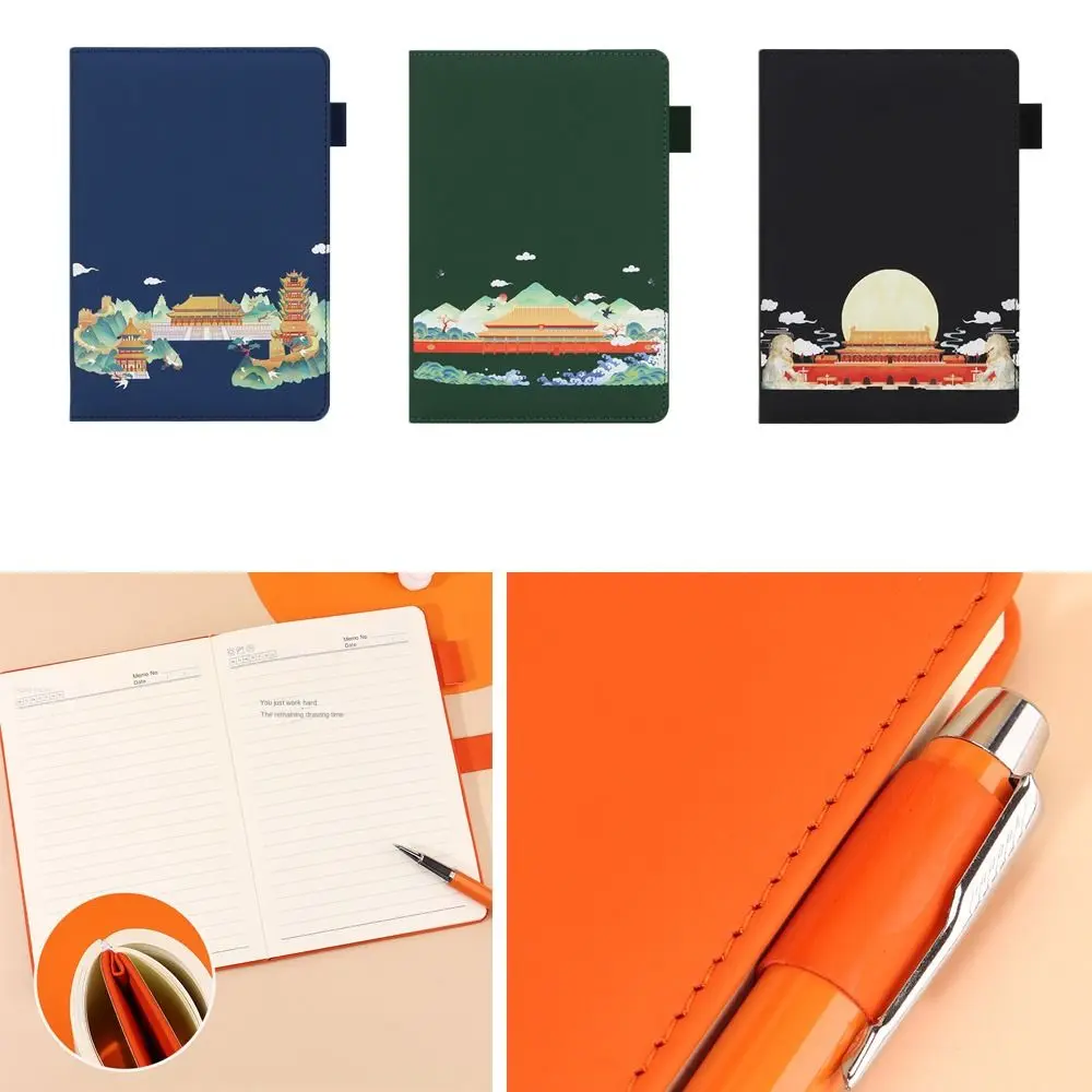 

A5 Colorful Fashion Notebook Chinese Style Thicken Travelers Business Notebook Student Notepad