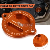 motorcycle refit engine oil filter cover engine tank cap for 990adventure accessories aluminum cnc 790 adventure 990 adventure r