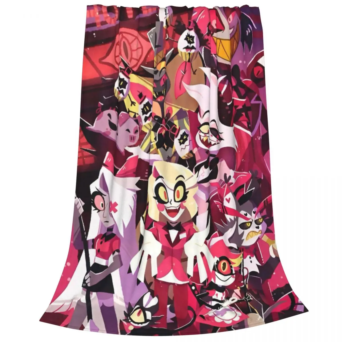 Черное комедийное одеяло H-HazbinHotels фланелевое супермягкое для постельного белья