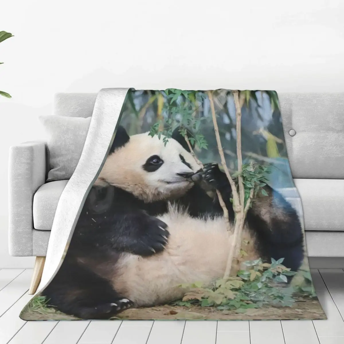 

Fubao Aibao Panda Fu Bao Blanket Soft Plush Flannel Fleece Throw Blankets for Bedding Affordable