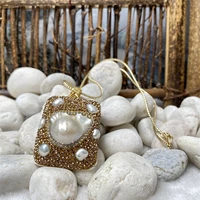 natural irregular pearl inlaid rhinestone pendant ladies fashion versatile light luxury explosive clavicle chain jewelry