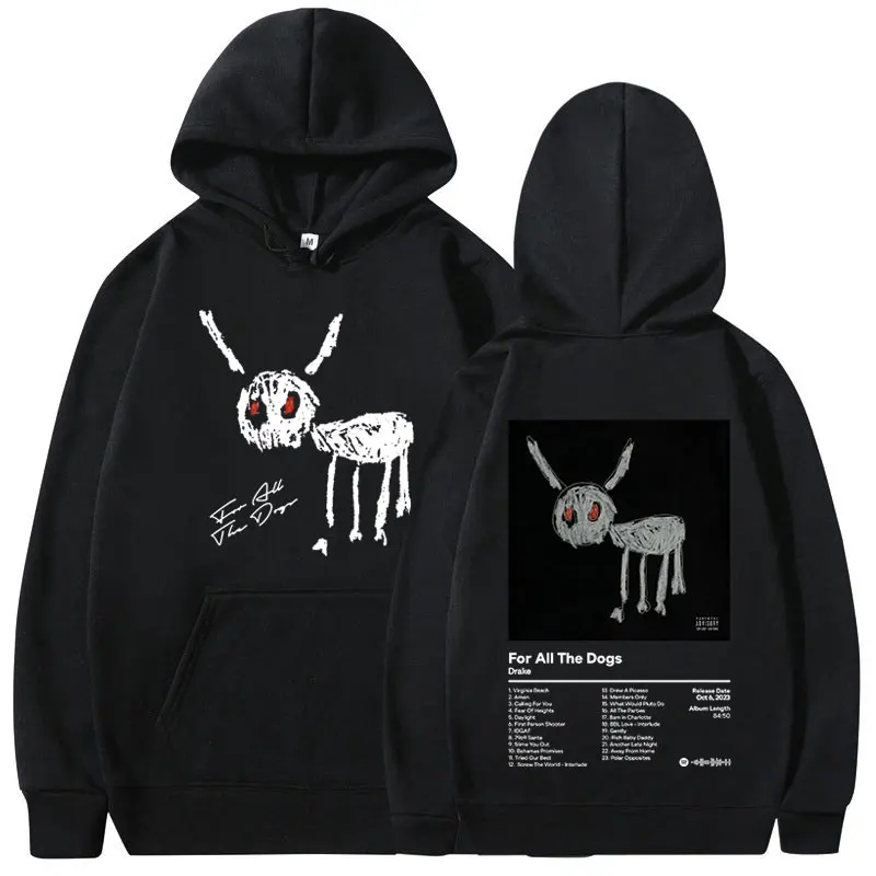 Толстовка мужская оверсайз с длинным рукавом музыкальный альбом рэпер Дрейк для